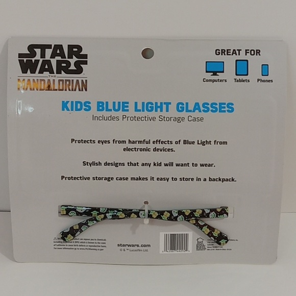 Star Wars Mandalorian Kids Blue Light Blocker Glasses Moss Green Color N… - Picture 2 of 9